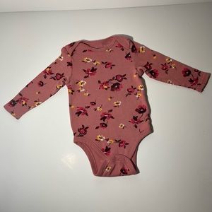 Old Navy pink Floral onesie for babies 12-18M